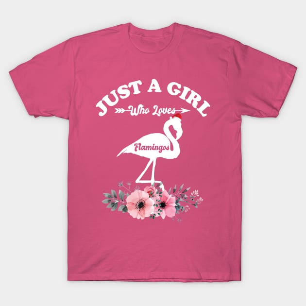 Just A Girl Who Loves Flamingos T-Shirt by Eteefe